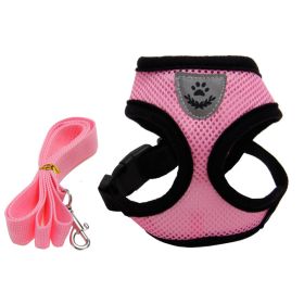 Fashionable High-end Multi-color Dog Harness (Option: Pink-S) Fashionable High-end Multi-color Dog Harness (Option: Pink-S)